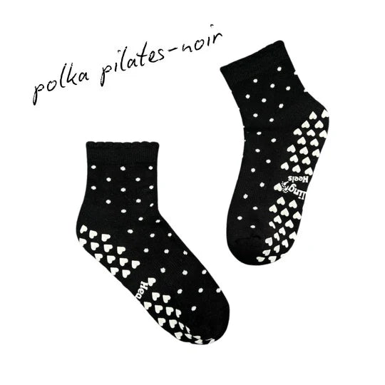 Polka Pilates - Noir Grip Socks