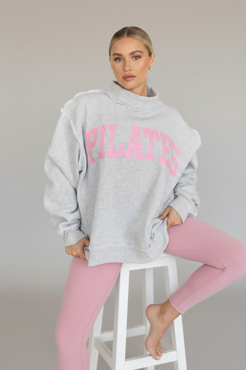 Reversible High Neck Pilates/Yoga Sweatshirt