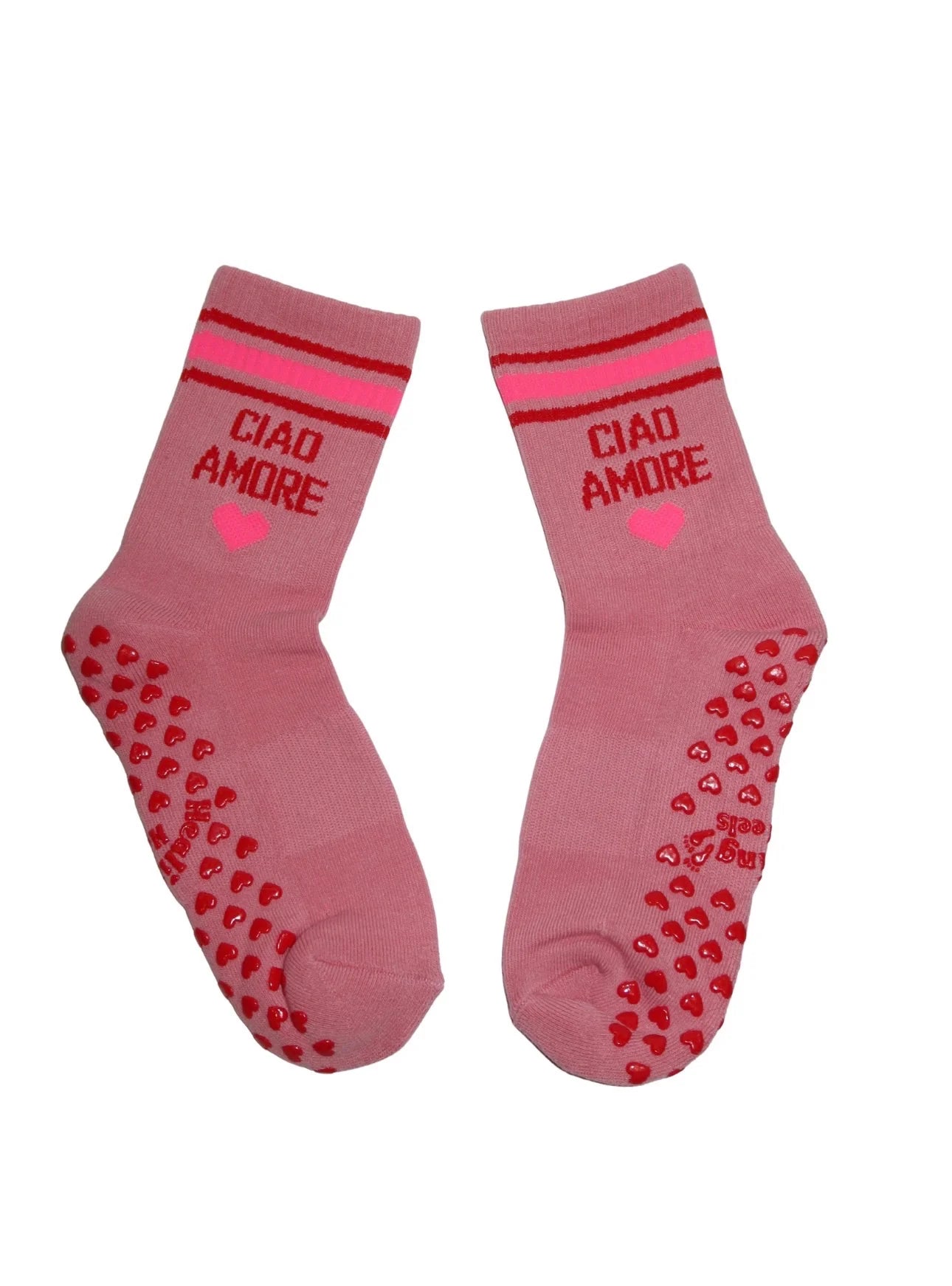 Ciao Amore Pink Grip Socks