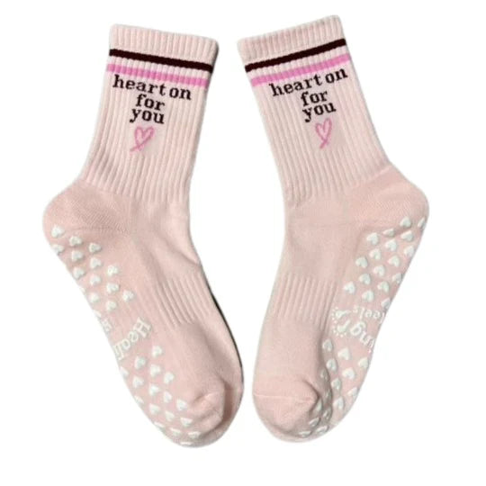 Heart On For You Grip Socks