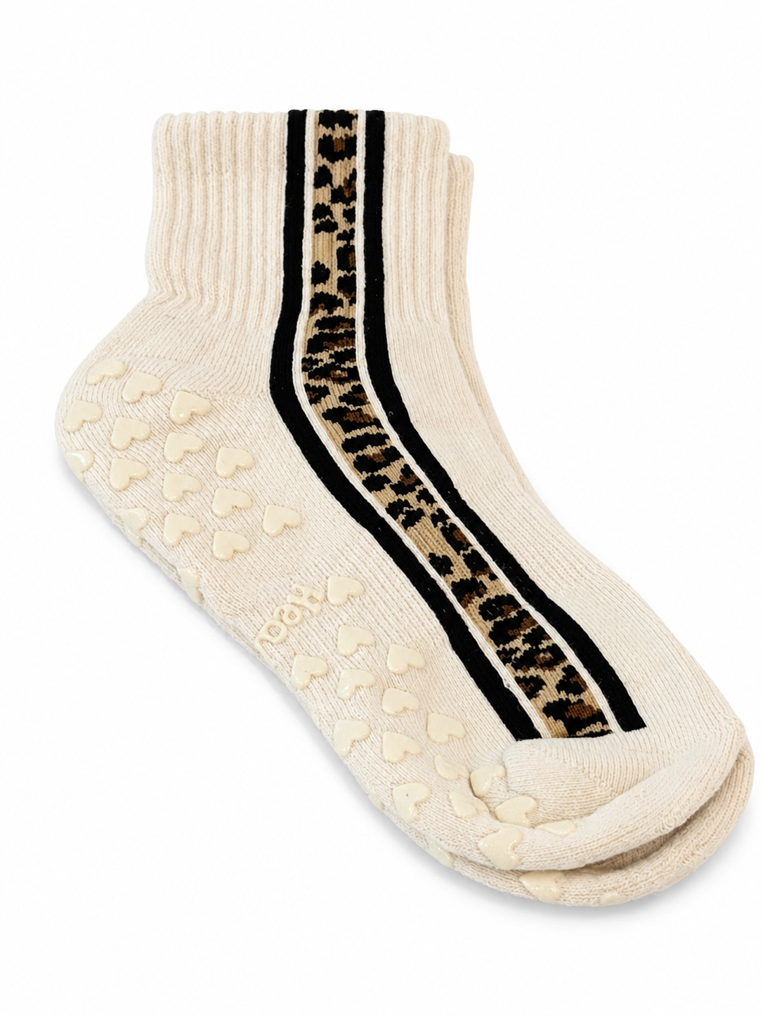 Cheetah Core Cream Grip Socks