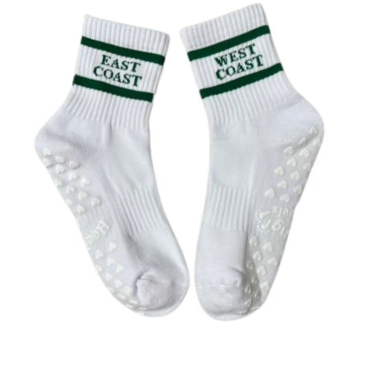East / West Coast Green Grip Socks