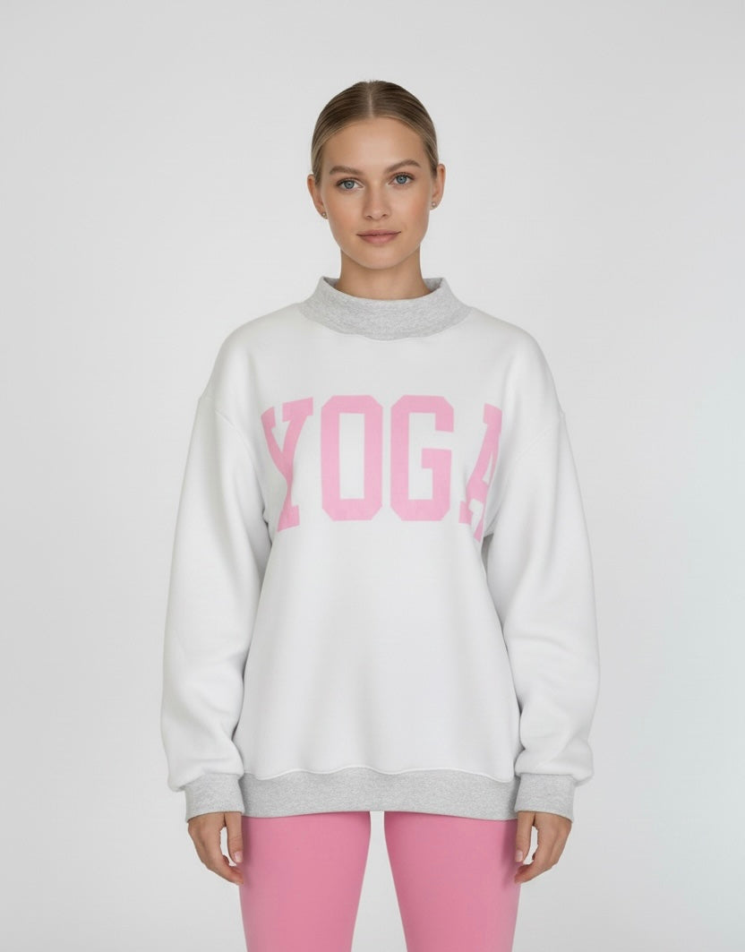 Reversible High Neck Pilates/Yoga Sweatshirt